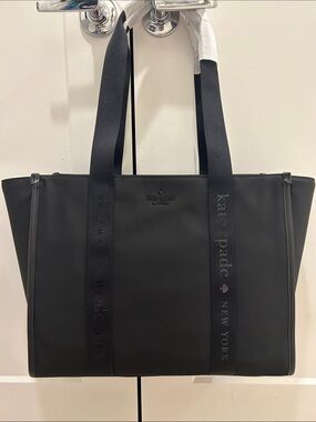 Kate Spade (NWT) Kip Canvas Large Tote Bag in Black
